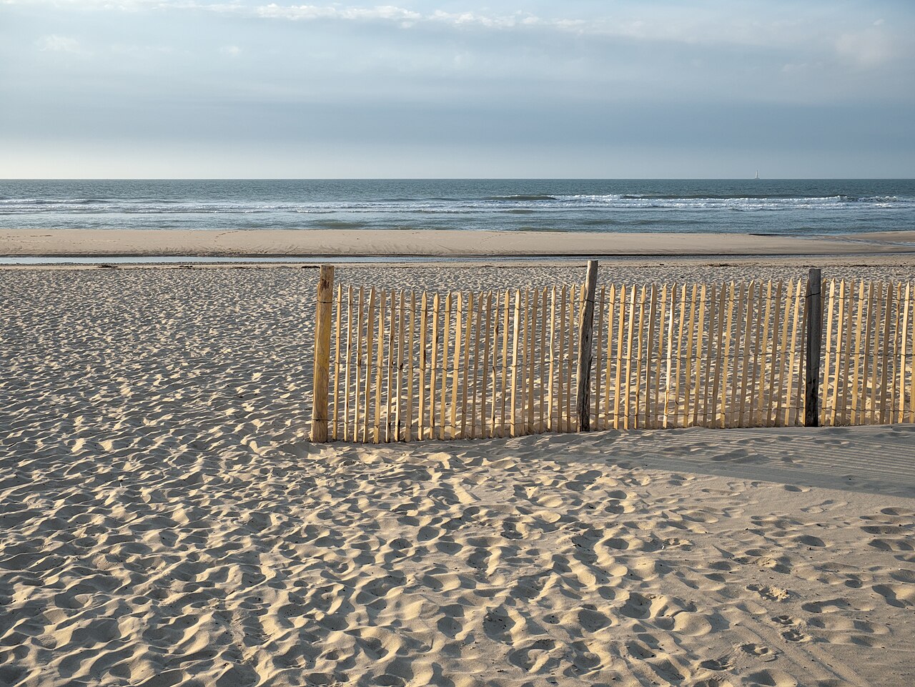 Ganivelle de protection de la plage à Soulac-sur-Mer